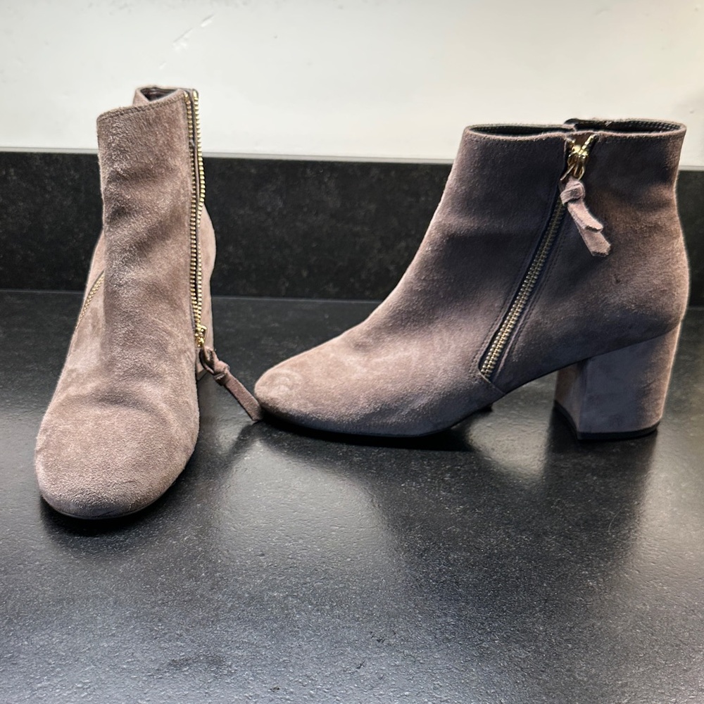Cole Haan Suede Ankle Boots - Taupe